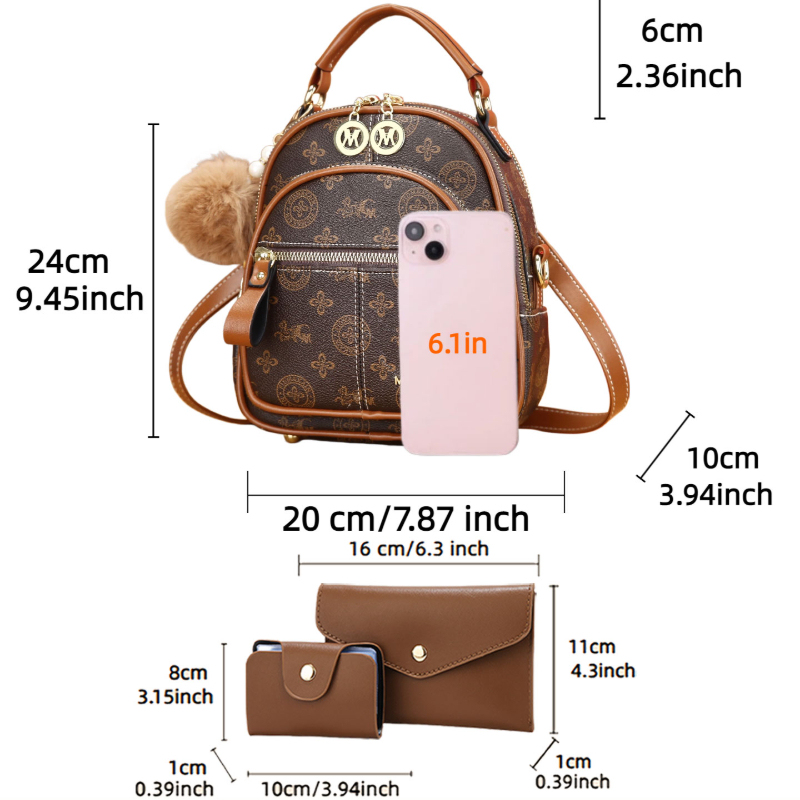 3-piece women's bag set, light - Women Bags Crossbody review and price