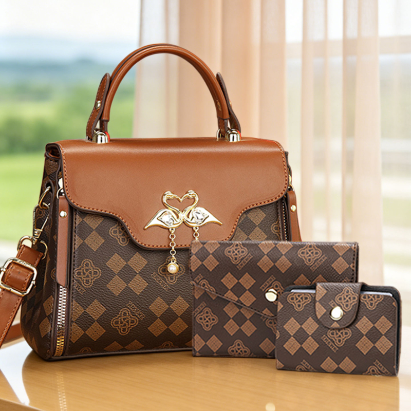 3-piece women's bag set, light - Women Bags Crossbody review and price
