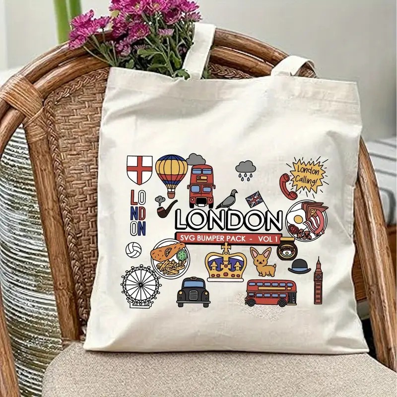 London UK Graphic Canvas Tote  - Women Bags In Uk review and price