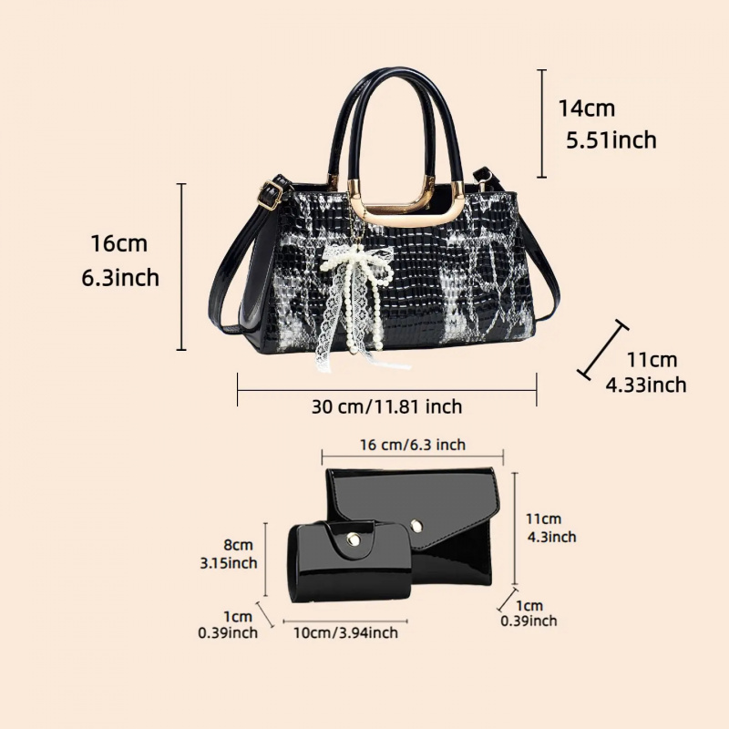 Women's Handbag Set, Crocodile - Women Bags Crossbody review and price