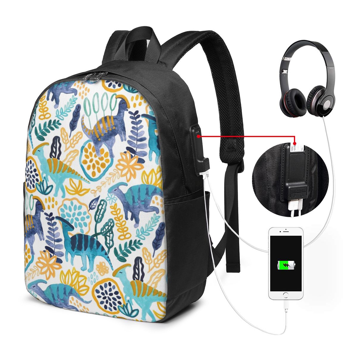 Gouache Parasaurolophuses Back - Women Bags For Women review and price